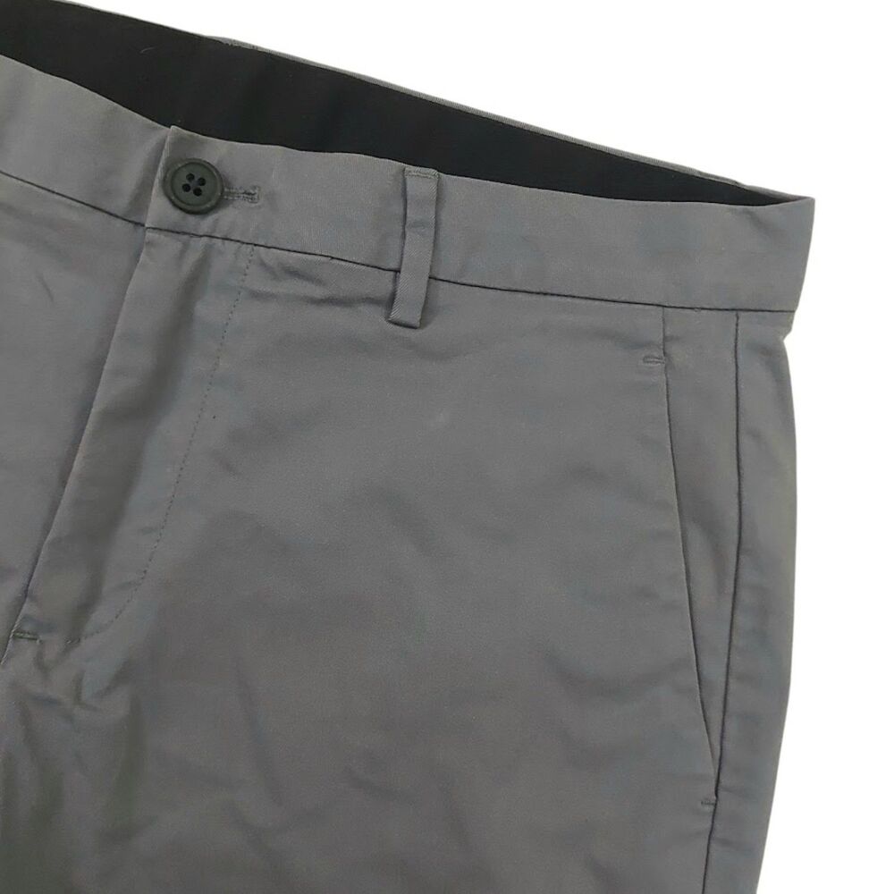 Bonobos Slim Straight Athletic Pants Mens 30x32 Gray Flat Front Stretch Golf - Picture 3 of 12